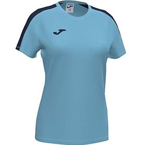 Joma Academy T-shirt met korte mouwen, voor meisjes, marineblauw, turquoise, maat XS