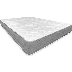 DUÉRMETE ONLINE - Viscotec Visco-elastische matras, omkeerbaar, 100 x 190, stevig en comfortabel, ergonomisch, dikte 21 cm, anti-mijt, antibacterieel en hypoallergeen