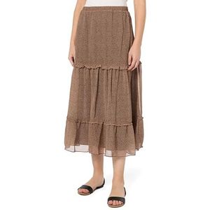 DreiMaster Vintage Dames Maxirok 37226333-DR05, BRUIN WOLLWIT, M, bruin wolwit, M