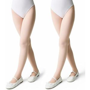 Conte elegant Meisjes Panty BALLET 70 DEN 2-Pack Opaque Kinderpanty van 3D Microvezel voor Dans en Gymnastiek Met Elastische Taille en Platte Naden, Ideaal voor School Optredens en Repetities