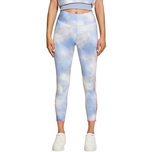 ESPRIT Sports Dames RCS Tight Edry 7/8 AOP trainingsbroek, grijs blauw, S, grijs/blauw (grey/blue), S