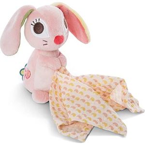 NICI 3D Knuffel Bunny Hopsali 13 cm met Doekje - Babyknuffel met Mousseline Doek vanaf 0 Maanden - Zachte Knuffel/Doekje voor Meisjes & Jongens