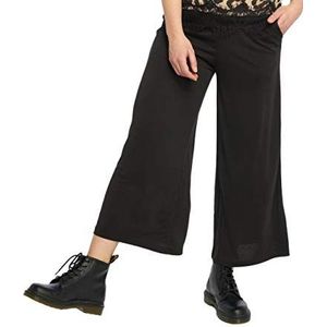 Urban Classics Damesbroek Ladies Modal Culotte, brede 3/4 broek voor vrouwen met elastische tailleband verkrijgbaar in vele kleuren, maten XS - 5XL, zwart, S