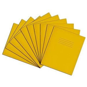 RHINO 8 x 6,5 inch oefenboeken, 48 pagina's/blanco papieren notitieboek, 10 stuks, schrijfboek, kantoor- en schoolbenodigdheden - geel