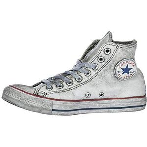 Converse Chuck Taylor All Star Leather Ltd Sneaker voor heren, Wit Grijs Zwart, 38 EU
