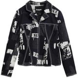 Desigual - Blazer - Krantenprint - Getailleerd - Slim Fit - Lang