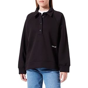 Replay Sweatshirt voor dames, 098 Black, L