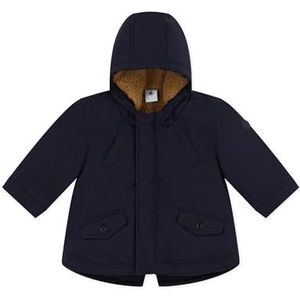 Petit Bateau Unisex Baby A08FQ Parka, blauw smoking, 12 maanden, blauw smoking, 12 Maanden