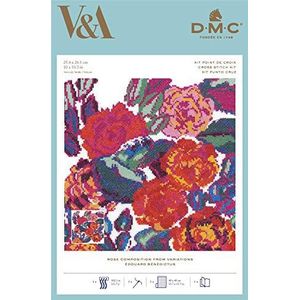 DMC V&A Art Deco Bloemen-Rose Samenstelling uit Variaties, Diverse