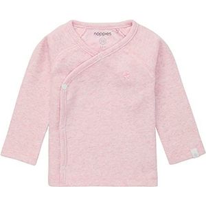 Noppies Overlap Ls Rib Nanyuki T-shirt voor baby's, uniseks, lichtroze gemêleerd, 68 cm