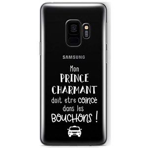 Zokko Beschermhoes voor Galaxy S9 Plus, motief Mijn Prins, charmant, moet in de kurk, zacht, transparant, witte inkt