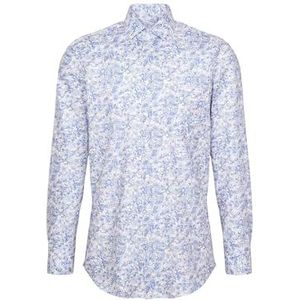 Seidensticker - Chemise d'affaires - Blauw - 100% Katoen - Manches Longues