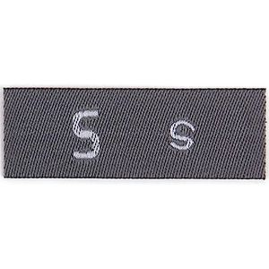 Etiketten van polyester alfabet S, 35 x 15 mm, 5 stuks
