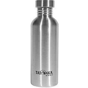 Tatonka Roestvrijstalen drinkfles Steel Bottle Premium 1l - onbreekbare waterfles met roestvrijstalen schroefdop - vaatwasmachinebestendig en BPA-vrij (1000 ml)