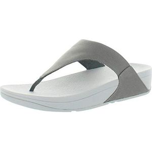 Fitflop Lulu Shimmer Flat Sandaal voor dames, Tinnen, 43 EU