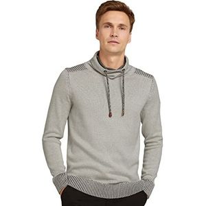 TOM TAILOR Uomini Pullover met opstaande kraag 1028741, 28130 - Soft Buttercream, L