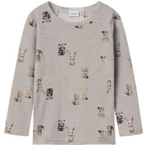 Name It Blouse - Wol - NmmWang - Parelmoer Cloud/Forest Animals - Name It - 2 jaar (92) - Shirts