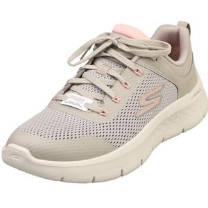 Skechers Dames GO Walk Flex Caley, Taupe synthetisch/roze trim, 7 UK, Taupe Synthetische Roze Trim, 40 EU