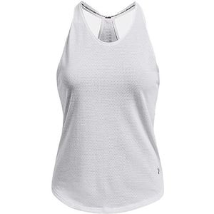 Under Armour Ua Streaker Tank Vest voor dames, Wit/Wit/Reflecterend, XS/S