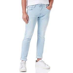Replay Anbass Powerstretch denim jeans voor heren, 11 Super Light Blauw, 28W x 30L
