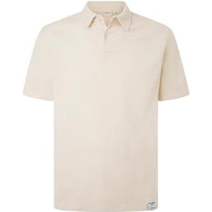 Pepe Jeans Heren Hazzel Polo, Beige (Buff Beige), XL, Beige (Buff Beige), XL