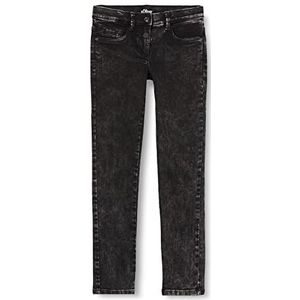 s.Oliver Meisjesslim: jeans van katoenen stretch, zwart denim, 152 cm
