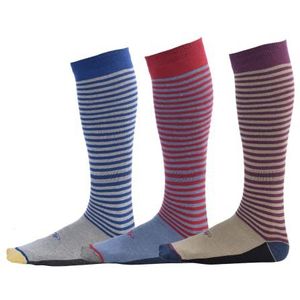 Pierre Henry Over the Calf Sokken voor Heren (9 paar) | Kleurrijke Funky Jurk Sokken | Katoen Fashion Patterned OTC Sokken | Stripe Essentials (Maat 46-52) (3 paar), Stripe Essentials