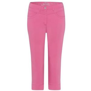 Raphaela by Brax Laura New Capri Magic Waist, Light Cotton, super slim broek voor dames, roze (hot pink), 32W x 32L