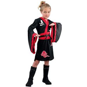 Ciao meisjes Ninja Girl kostuum bambina (7-9 jaar) kostuums, zwart/rood, jaren