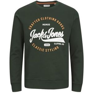 JACK & JONES Sweatshirt met ronde hals en ronde hals, plussize logo sweatshirt met ronde hals, Mountain View, 3XL grote maten