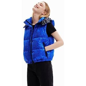 Desigual Korte jas voor dames, Blauw, XL