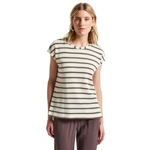 Street One - Dames Shirt - Bruin - Gebreide Strepen