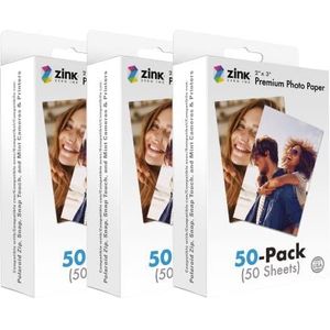 Zink 5,1 cm x 7,6 cm Instant fotopapier (150 stuks) Compatibel met Polaroid Snap, Snap Touch, Zip en Mint camera's en printers