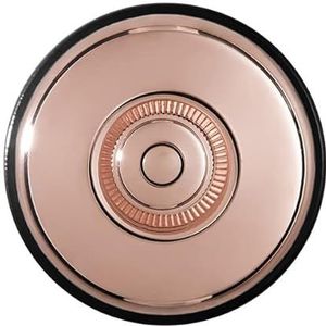 FONTINI - Karkas zwart porcellaan schuiver en glanzende koperen knop Dimbler