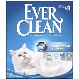 Ever Clean Extra sterk klonterend kattenbakvulling, 10 liter, geurvrij