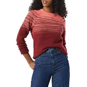 Amazon Essentials Dames Soft-Touch Crewneck Novelty Jumper, Bordeaux Koraalroze Ombre, XL