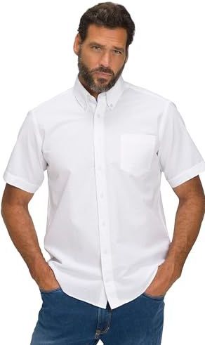 JP 1880 - Seersucker Hemd - Sneeuwwitje - Korte Mouwen - Oversized