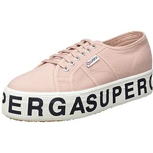 SUPERGA 2790 Cotw Buitenzool Lettering, damessneakers, Pink Smoke Xcw, 37.5 EU