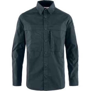 Fjällräven 12600194-555 Abisko Trail Shirt LS M Herenhemd Dark Navy Maat L, Donkere marine, L