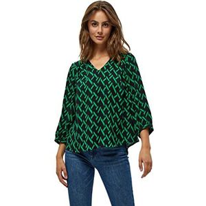 Peppercorn Lou blouse met 3/4 mouwen | groene blouses voor dames VK | lente dames tops | maat XS