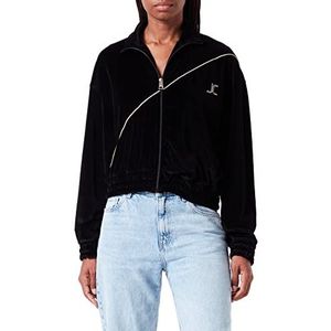 Just Cavalli Sweatshirt met ritssluiting, 900 cm, zwart, maat L voor dames