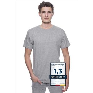 Logostar T-shirt, voor heren, basic, grote maten tot 15 XL, Heather Grey, 3XL