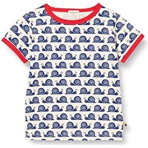 loud + proud Uniseks kinderprint slak, GOTS-gecertificeerd T-shirt, ultra marine, 110/116 cm