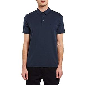 Volcom Men's Wowzer Polo Navy Short Sleeve Shirt 2XL