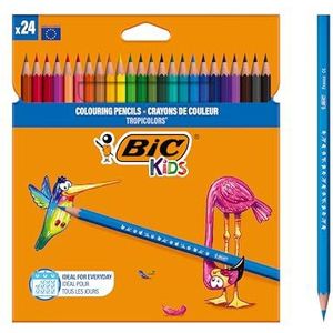 Bic Kids Tropicolors Kinderstiften - Kleurpotlodenset Voor Kinderen, 24 Stiften