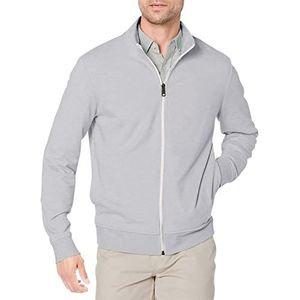 Amazon Essentials Heren lichtgewicht French Terry Full-Zip Mock Neck Sweatshirt, Lichtgrijs Heather, X-Large