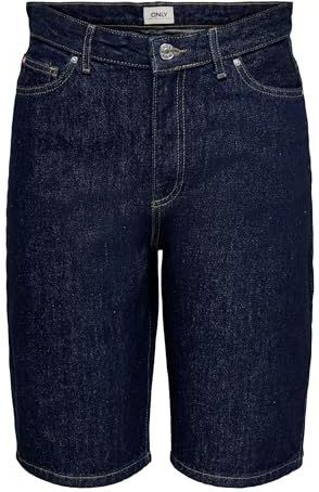 Denim Shorts - Blauw - Katoen - High Waist - Regular Fit