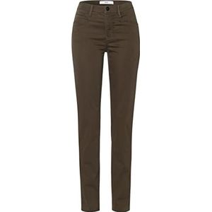 BRAX Mary Winter Dream Five Pocket Slim Fit Sportieve broek voor dames, groen (khaki 33), 36W x 32L