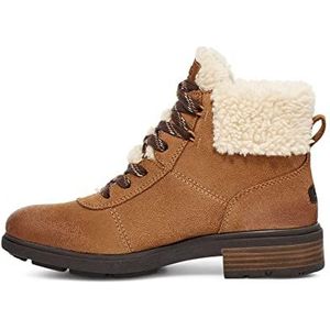 UGG Harrison Fur Lace Boot voor dames, Kastanje, 42 EU