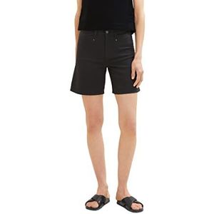 TOM TAILOR Dames 1036731 Bermuda Jeans Shorts, 14482-Deep Black, 30, 14482 - Deep Black, 30